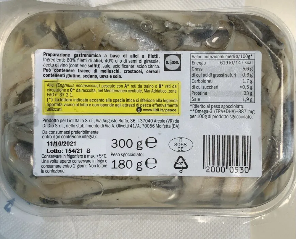 Filetti d alici marinate
