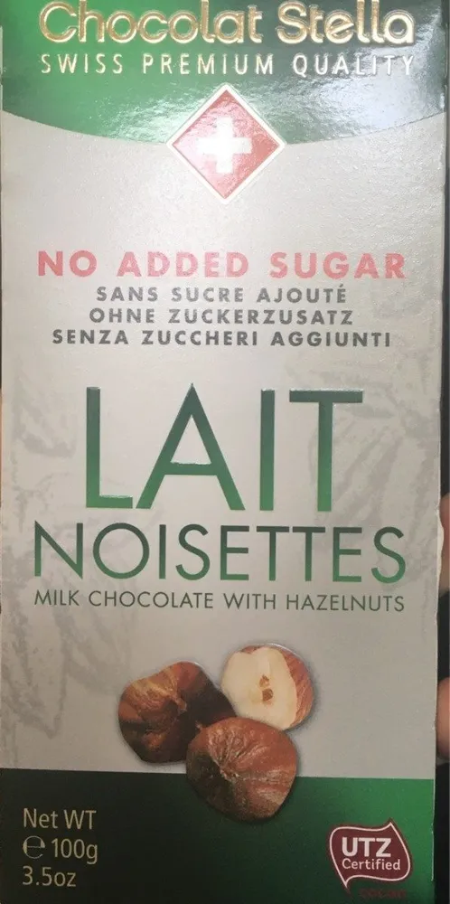 Lait noisettes sans sucre ajouté