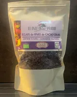 Eclats de fèves de cacao crues