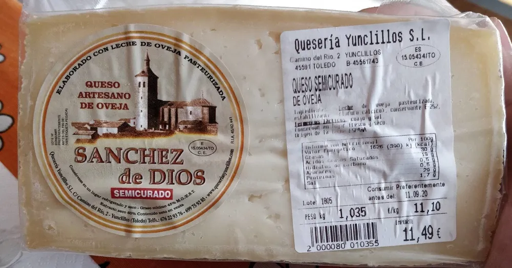 Queso semicurado de oveja