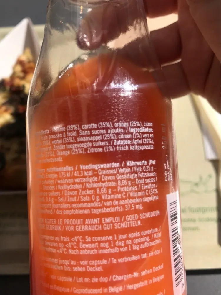 Fresh Juice Carotte Pomme Orange