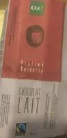 Chocolat lait praliné noisette