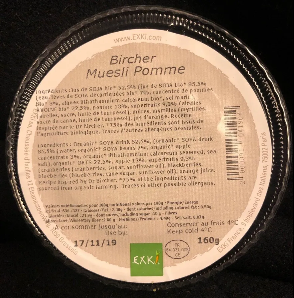 Bircher Muesli Pomme