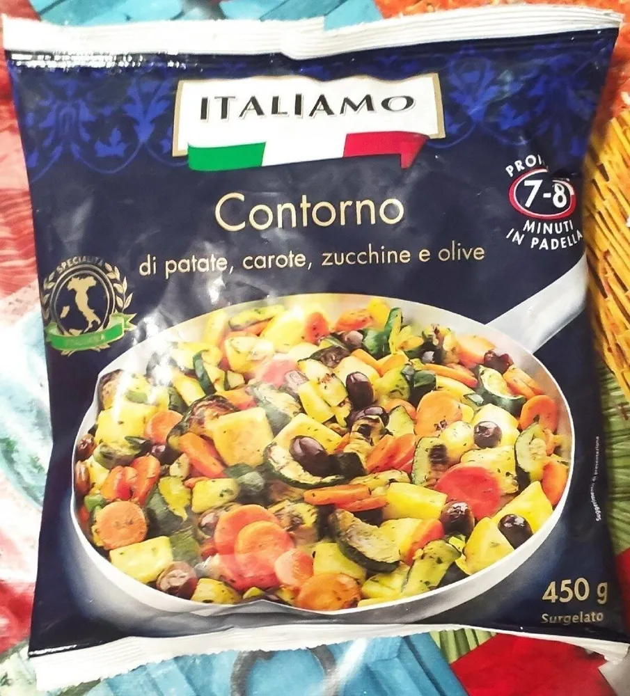 Contorno patate carote zucchine olive