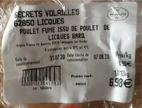 Poulet fumé issu de poulet de Licques Barq