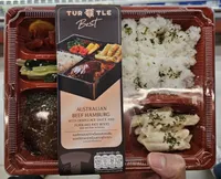 AUSTRALIAN BEEF HAMBURG WITH DEMIGLACE SAUCE AND FURIKAKE RICE BENTO