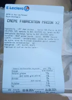 Crêpe fabrication maison