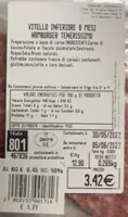 Vitello Inferiore 8 mesi hamburger tenerissimo