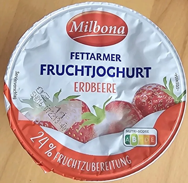 Fettarmer Fruchtjoghurt Erdbeere
