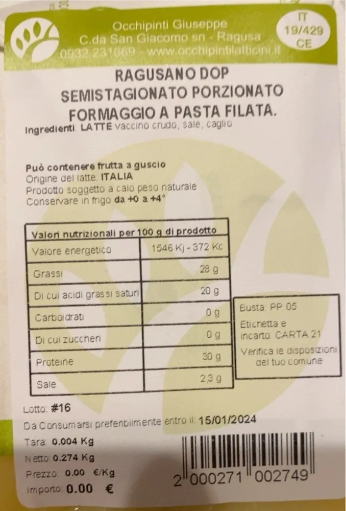 Ragusano dop