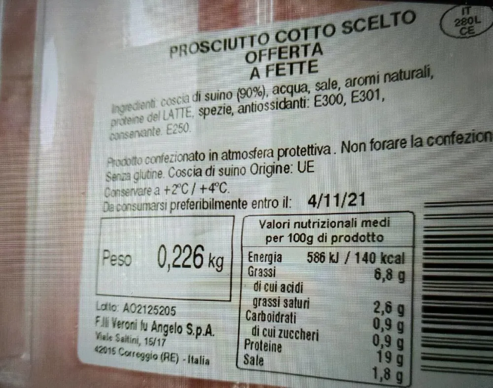 prosciutto cotto