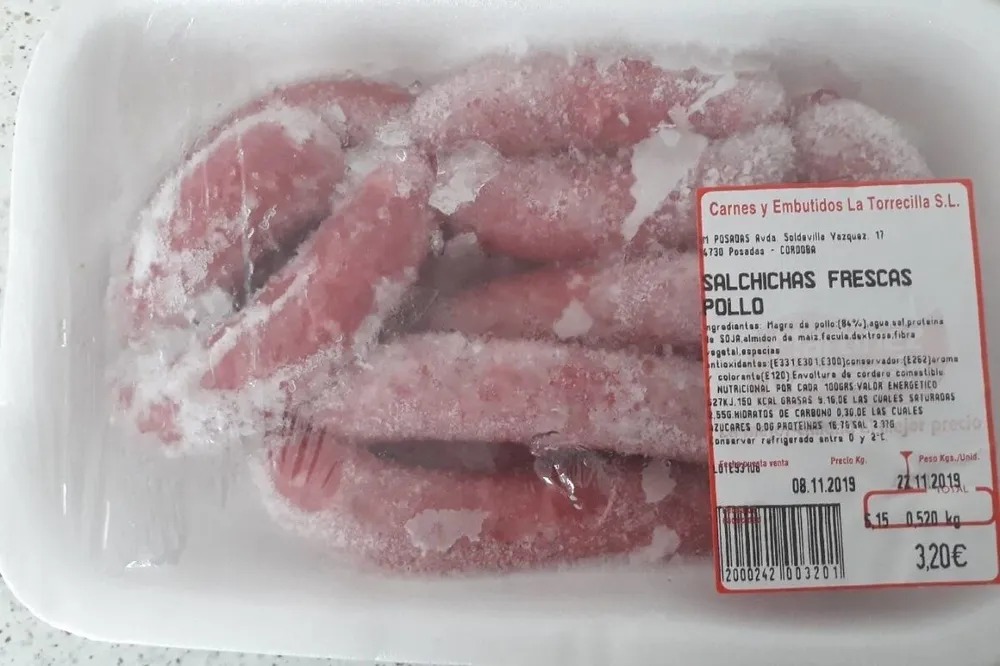 Salchichas frescas de pollo