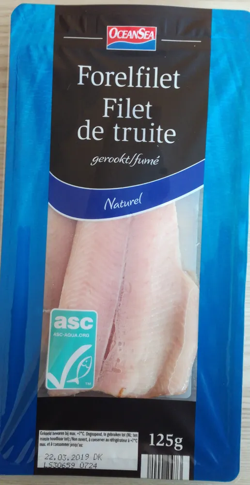 Forelfilet - gerookt - naturel
