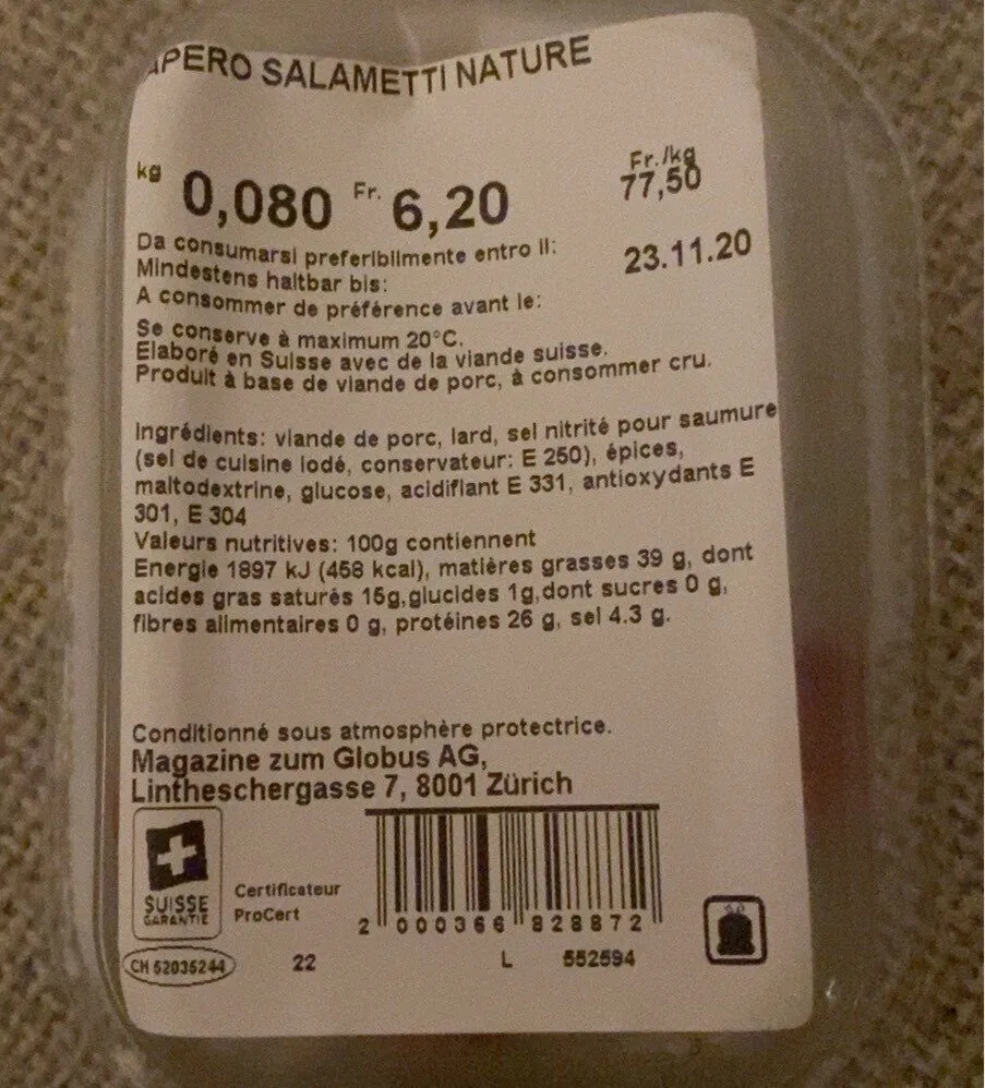 Apero Salametti Nature