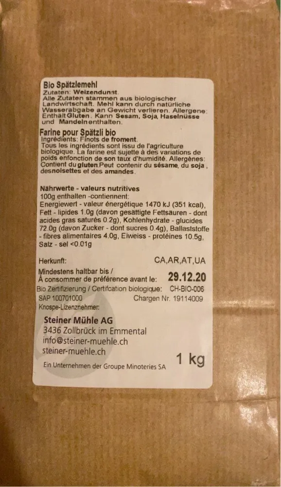 Farine pour spätzli