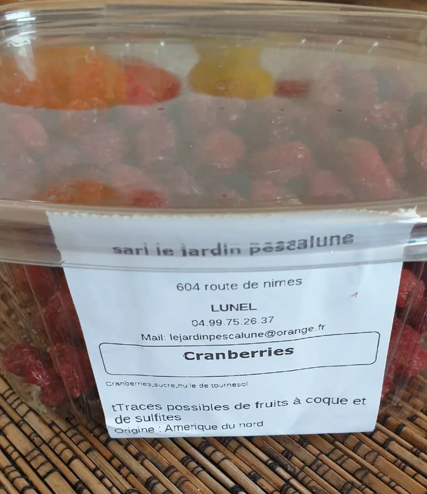 Cranberries séchées