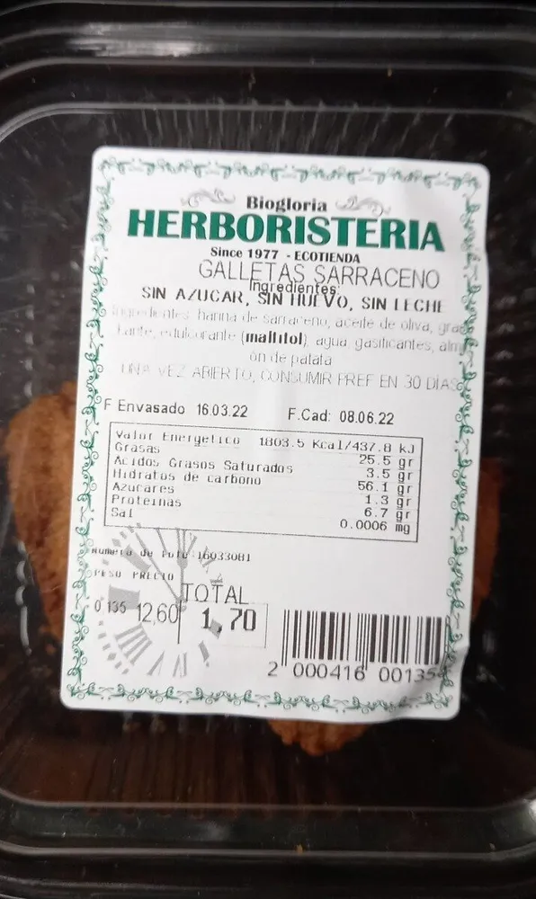 Galletas Sarraceno