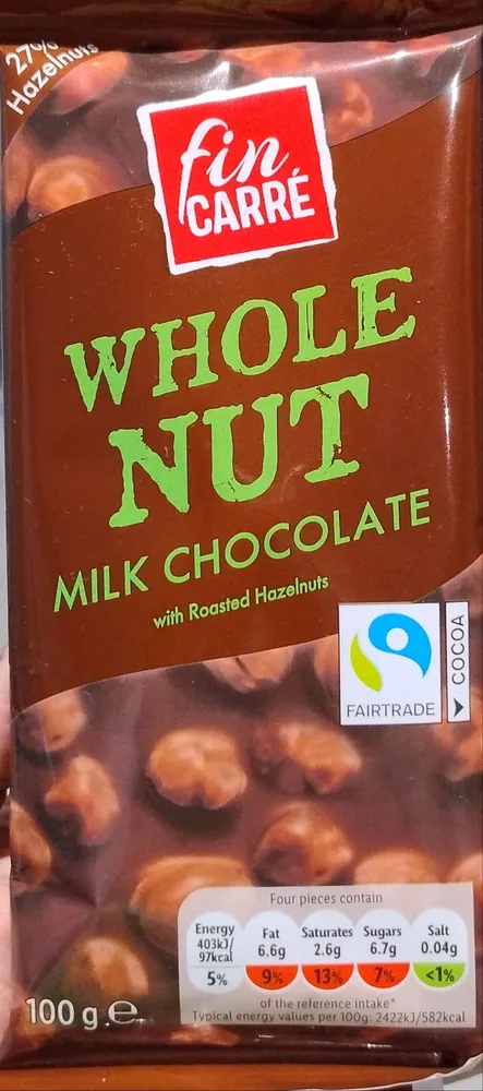 Whole Nut Milk Chocolate with Roasted Hazelnuts