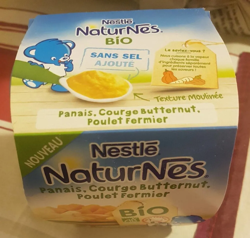 Naturnes Panais, Courge Butternut, Poulet Fermier