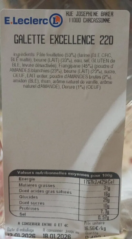 Galette excellence E.leclerc
