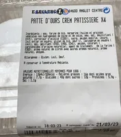 Patte d’ours crem pâtissière x4