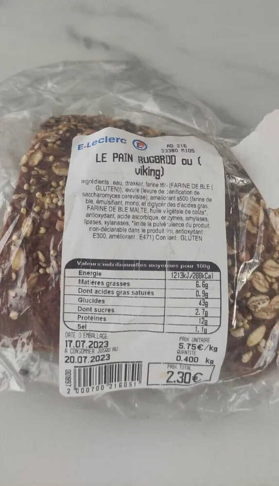 LE PAIN RUGBROD