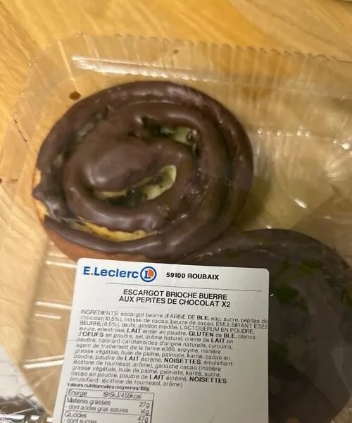 Escargot brioche choco