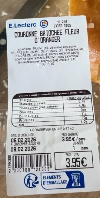 Couronne briochee fleur oranger