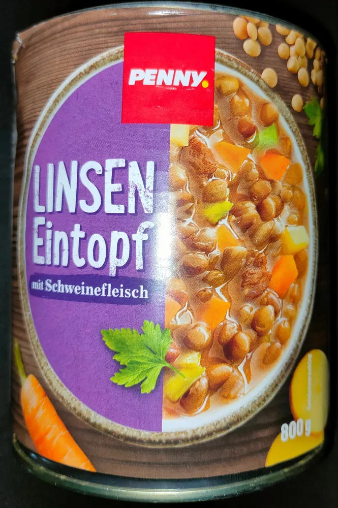 Linseneintopf mit Schweinefleisch