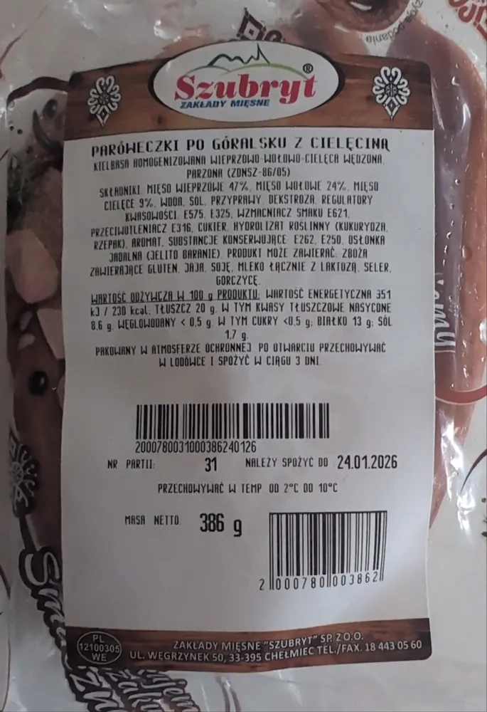 Paróweczki po góralsku z cielęciną