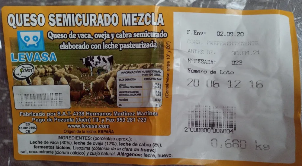 Queso Semicurado Mezcla