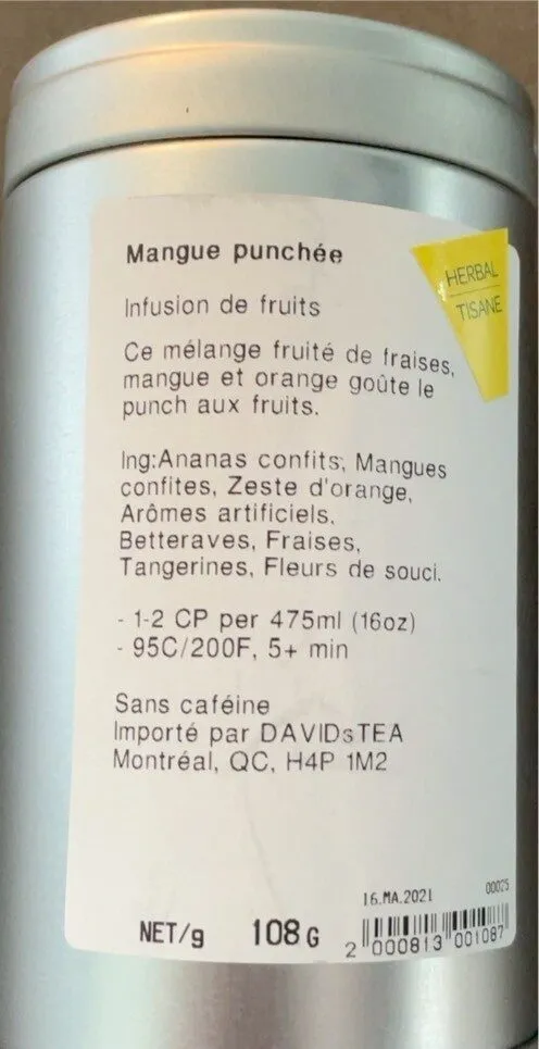 Mangue punchée