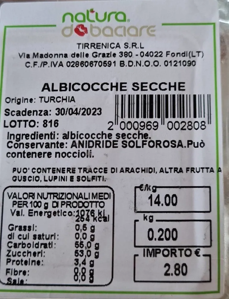 Albicocche secce