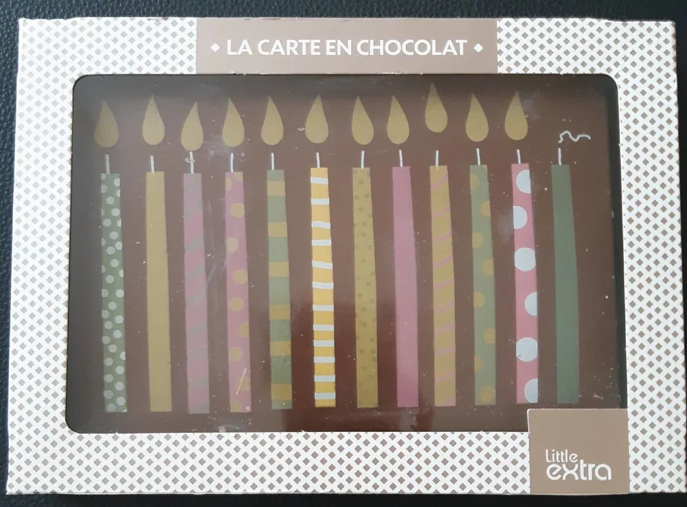 Carte choco bougies 100% MB UTZ