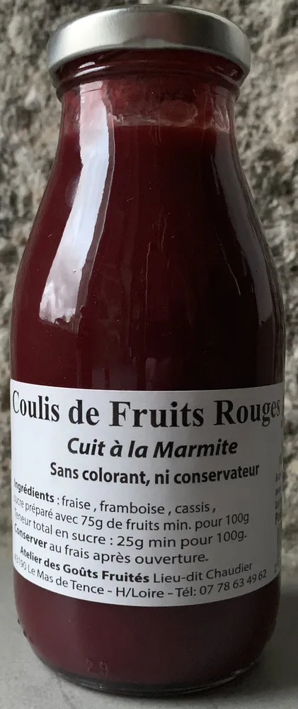 Coulis de fruits rouges