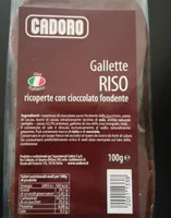 Gallette di riso con copertura di cioccolato fondente