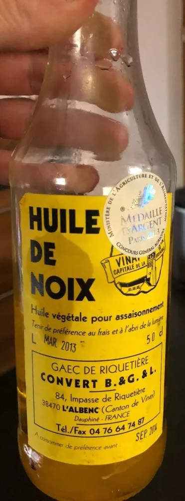 Huile de noix