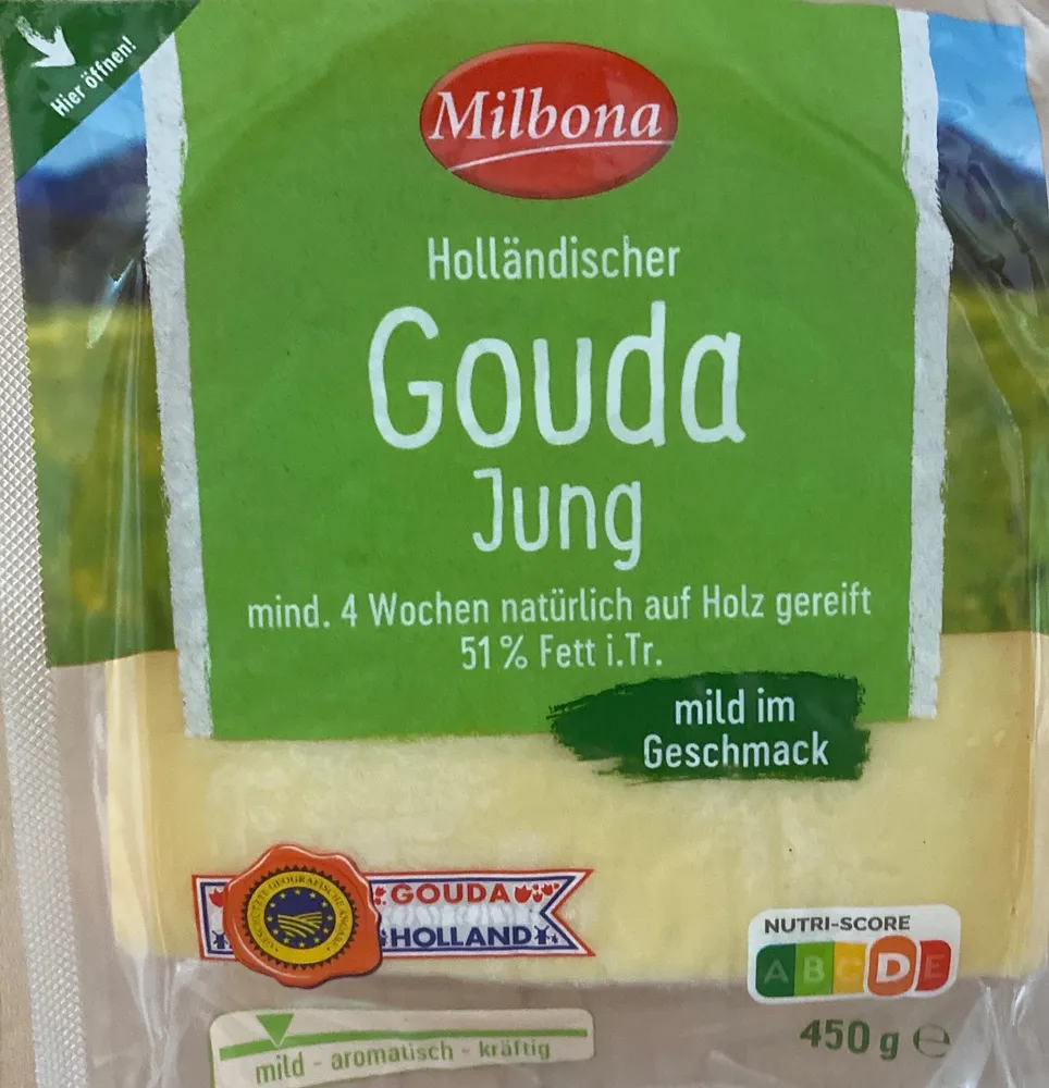 Käse Gouda jung