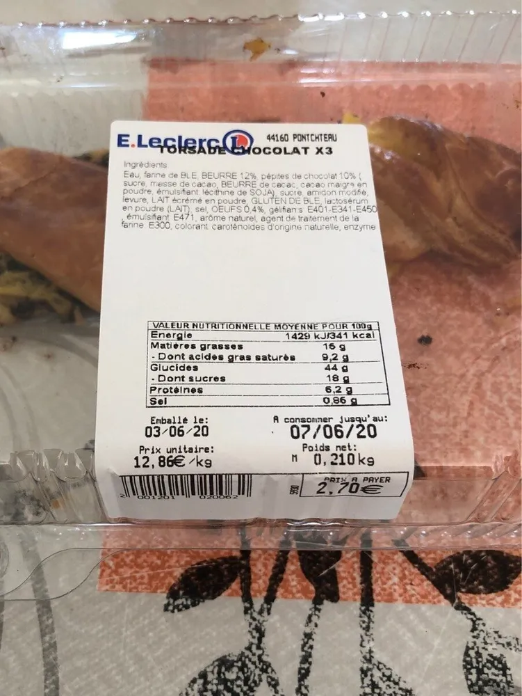Torsades chocolat leclerc