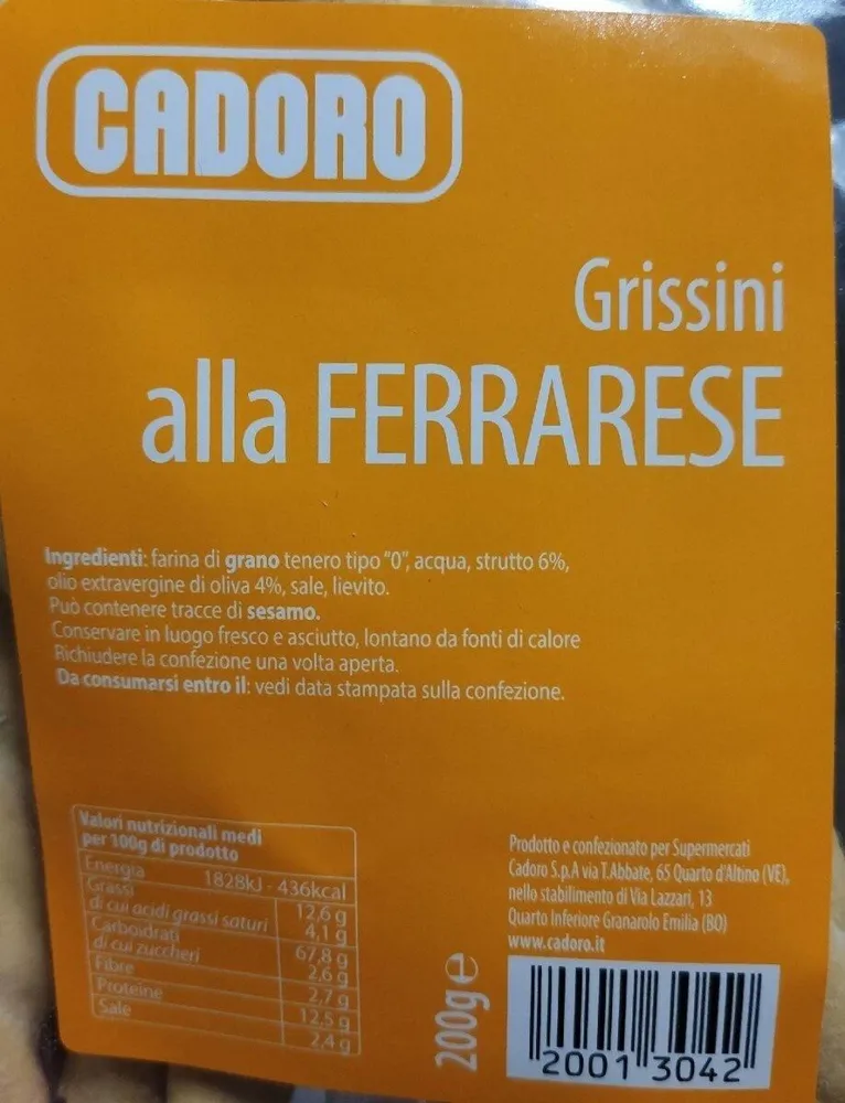 Grissini alla FERRARESE