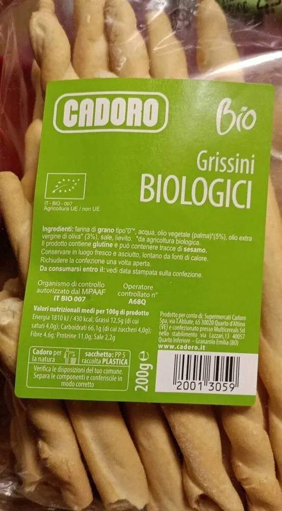 Grissini biologici