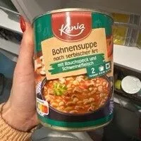 Bohnensuppe nach serbischer Art mit Rauchspeck und Schweinefleisch