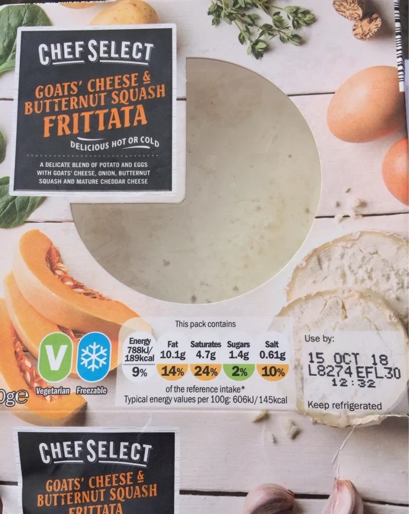 Goat cheese & butternut squash frittata