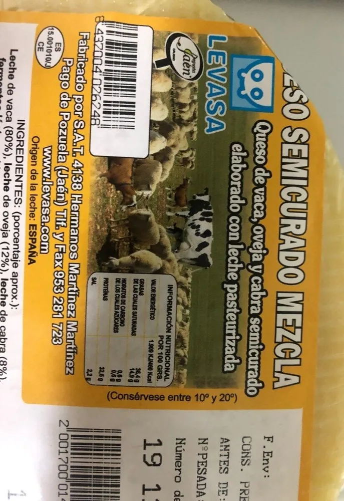Queso semicurado mezcla