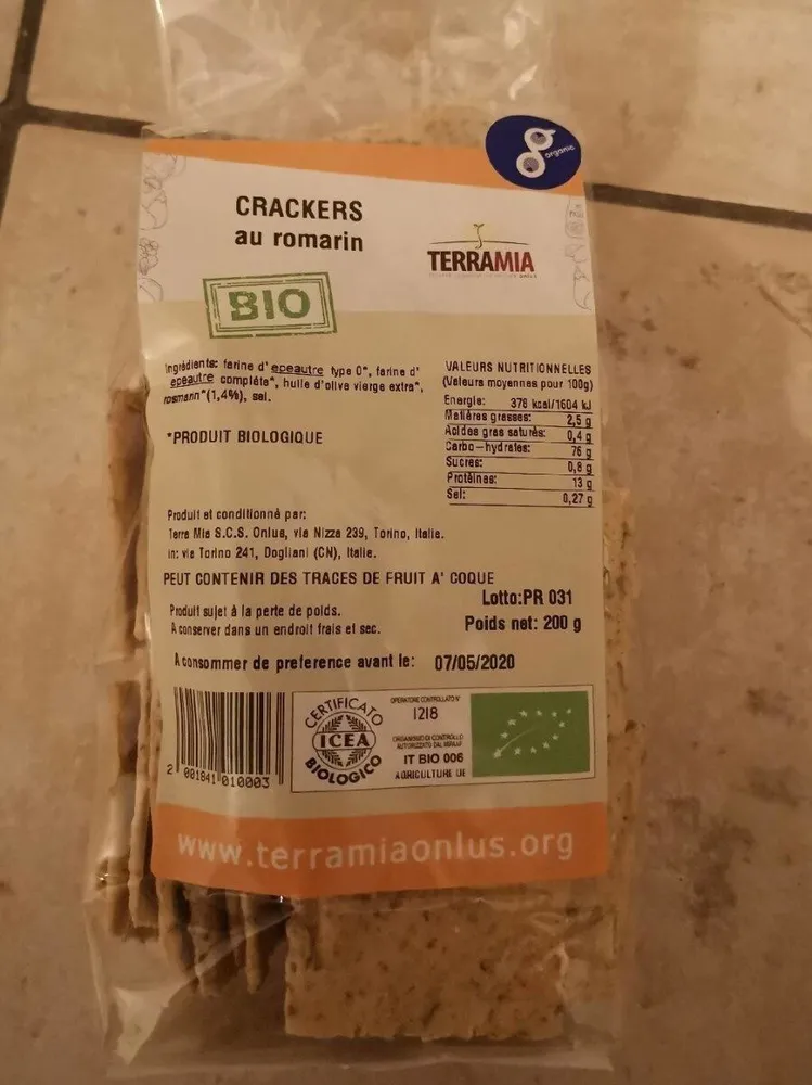 Crackers au romarin