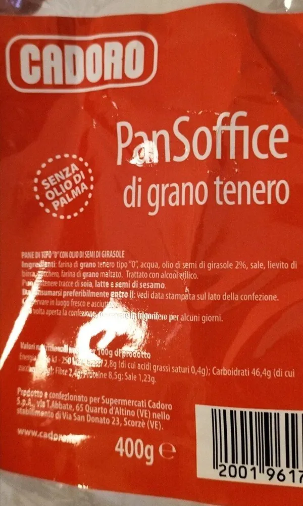 Pan soffice di grano tenero