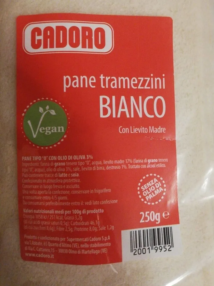Pane tramezzini bianco