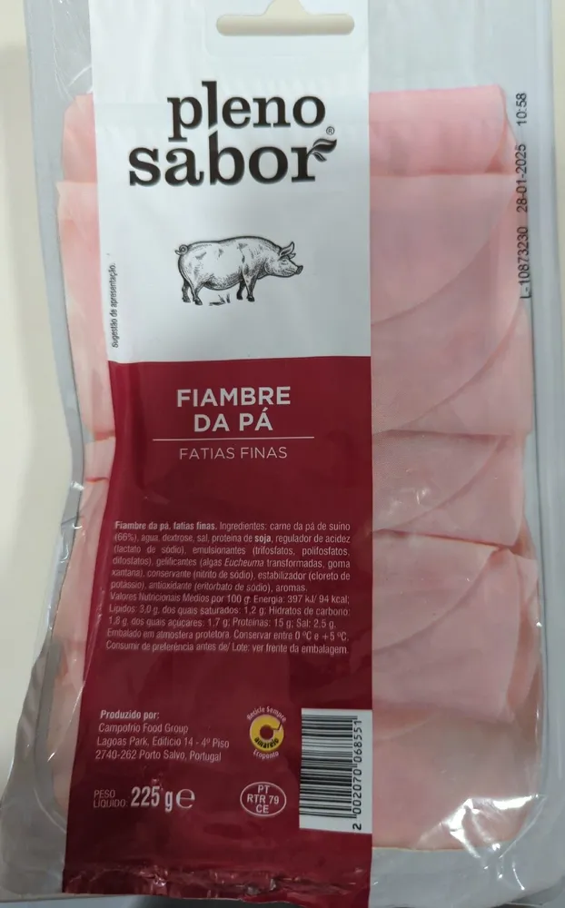Fiambre Da Pá Fatias Finas