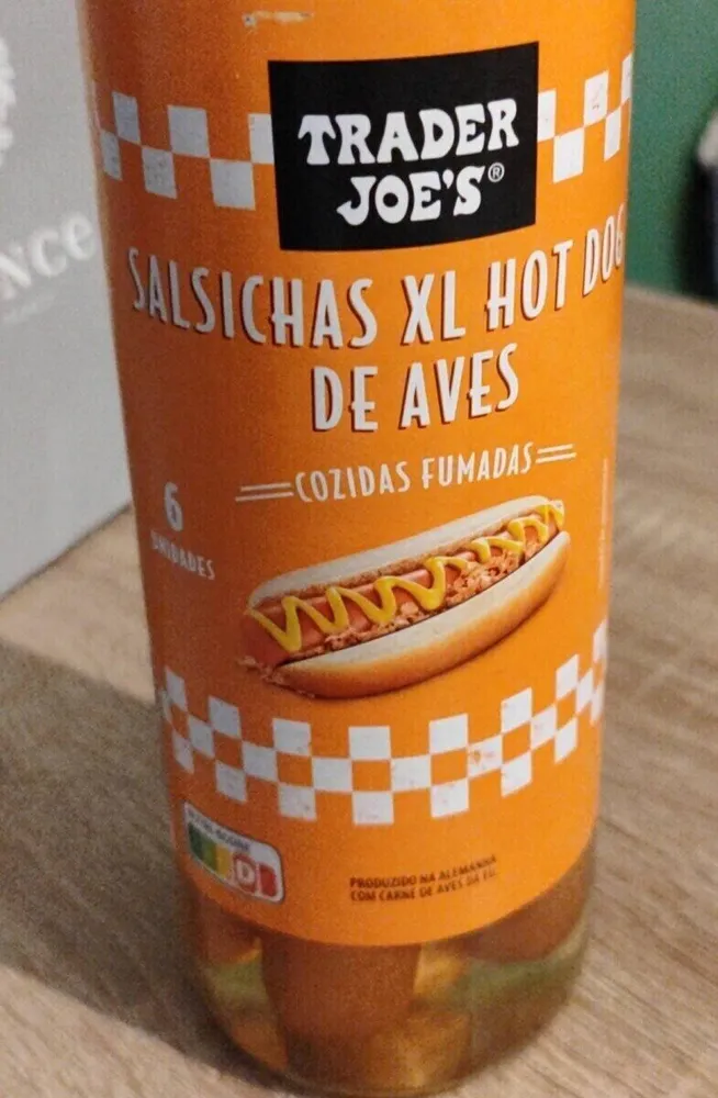 Salsichas xl hot dog de aves