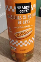 Salsichas xl hot dog de aves